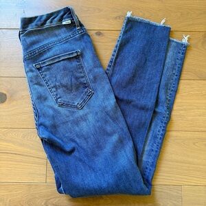 Mother High Waisted Looker Ankle Fray